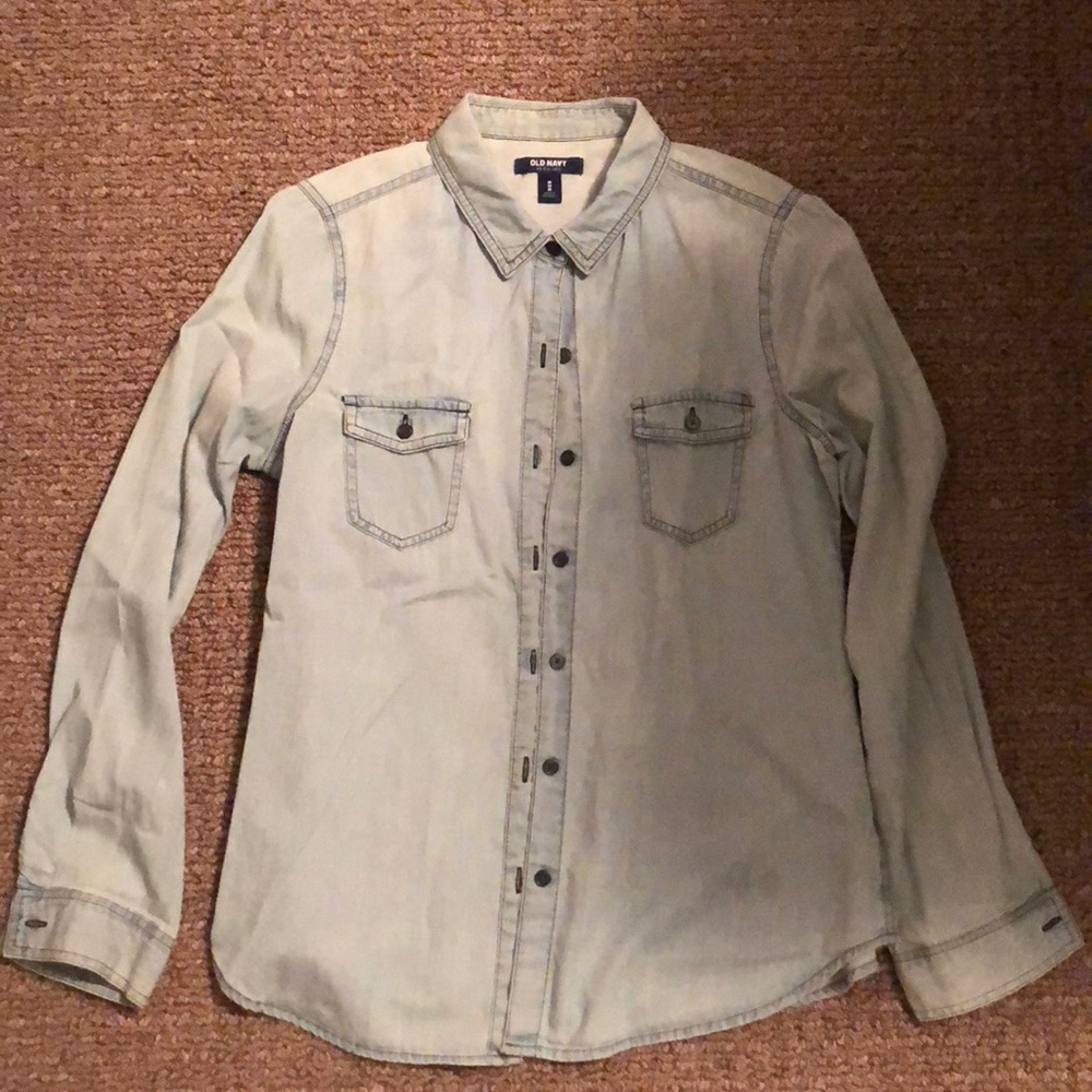 Lite weight blue jean blouse